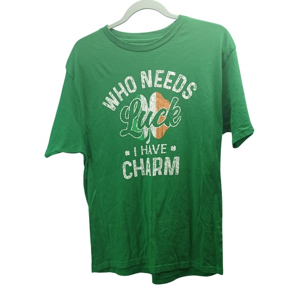 Way To Celebrate Other - Way To Celebrate St Patricks Day Graphic T Shirt Mens Medium Green Lucky Charm
